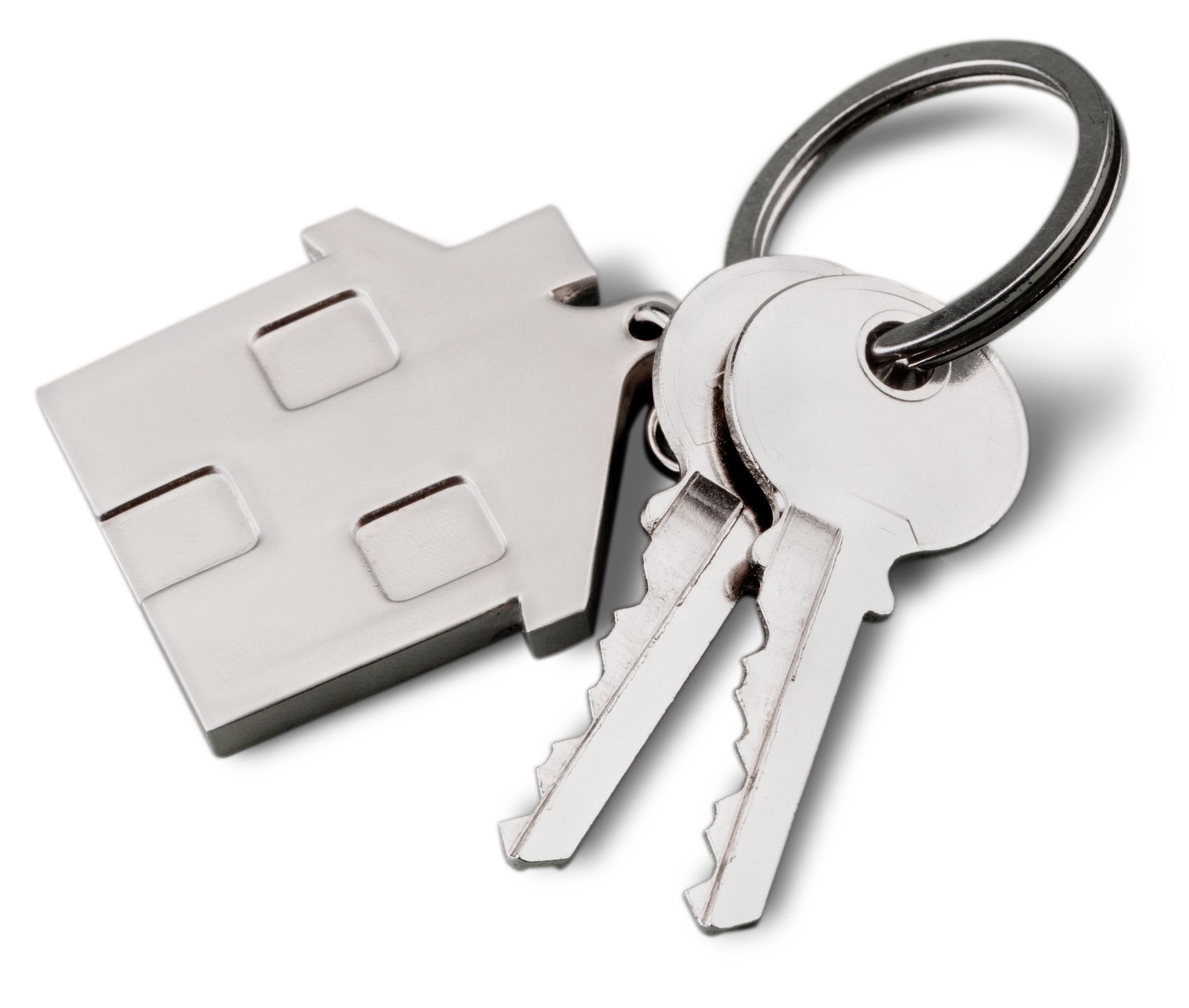 Keys with house-shaped key chain.