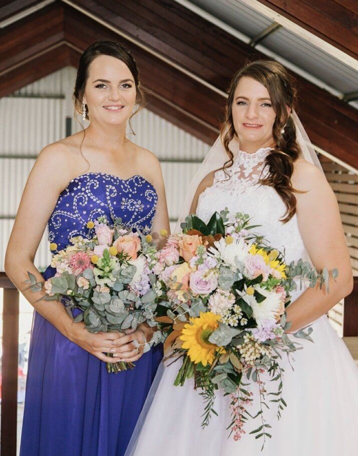 Bride and her Bride's Maid — Tall Pines Florist in Rockhampton, QLD