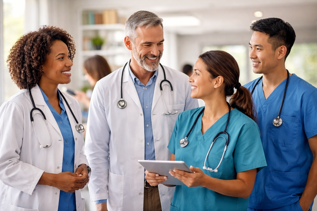 Medical professional in hospital setting