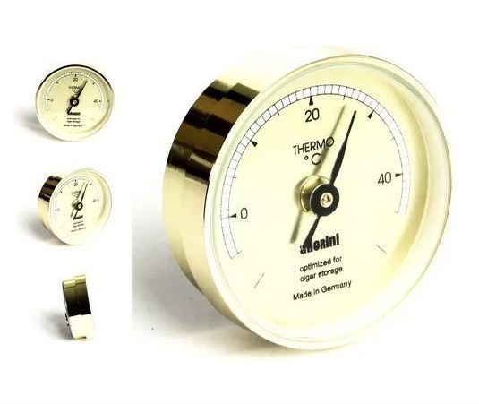 Adorini  Humidor Haarhygrometer gold opbouw of inbouw