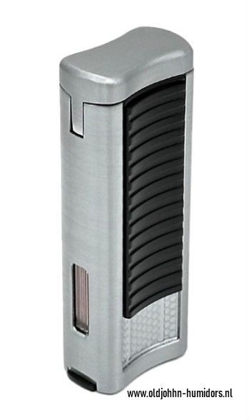 RO6:  Ronson Passat 2 x Jetflame  -Sigarenboor  Silver Black