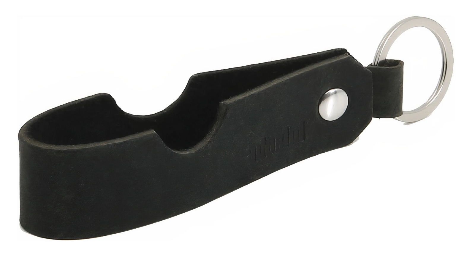 Adorini Cigar and pipe rest key ring leather black via oldjohn-humidors