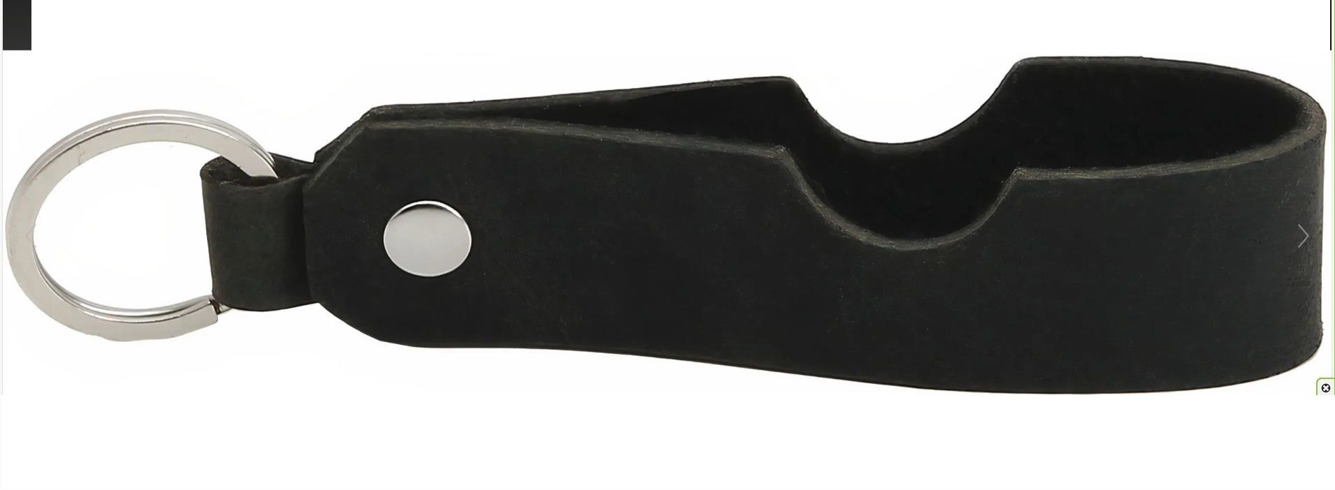 Adorini Cigar and pipe rest key ring leather black via oldjohn-humidors