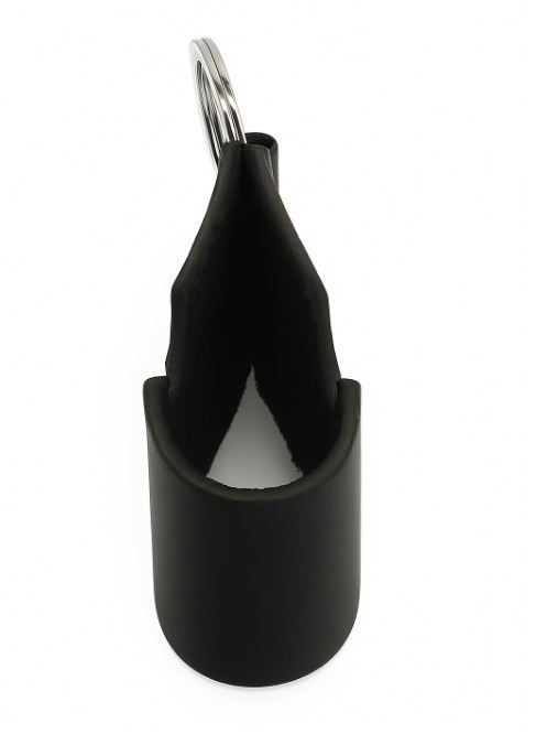 Adorini Cigar and pipe rest key ring leather black via oldjohn-humidors