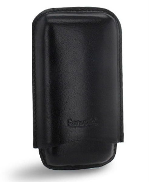 Bookwill - Sigaren-etui - Binnen 132x20 mm - 3x Corona - Leer - Zwart