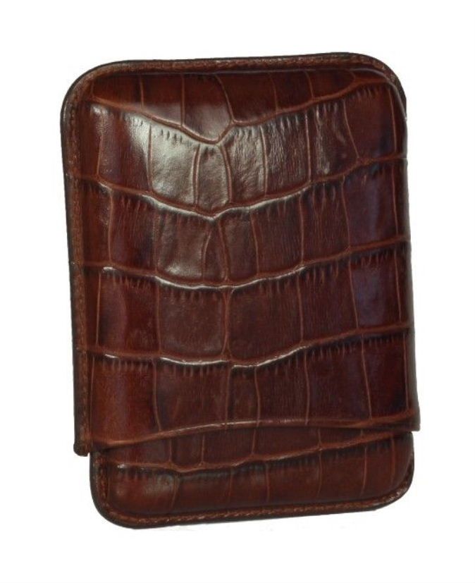 SK601 Martin Wess 503  Croco Brown - Cigarillos - Geitenleer  -  bruin verkoop via oldjohn-humidors