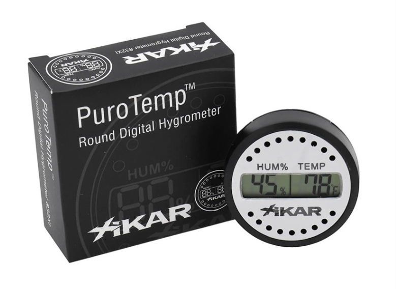 Xikar  ronde digitale humidor hygrometer -temperatuurmeter via Old John Humidors