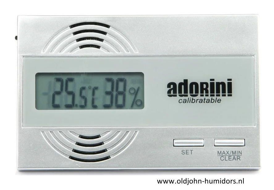 Adorini digitale humidor hygrometer en  temperatuurmeter kalibreerbaar