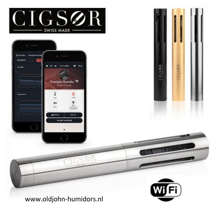 CIGSOR Classic Humidor Hygrometer WiFi gestuurd