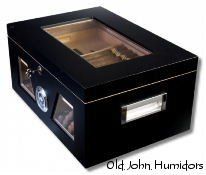 humidor wood wonderfull met glazen deksel 125 sigaren