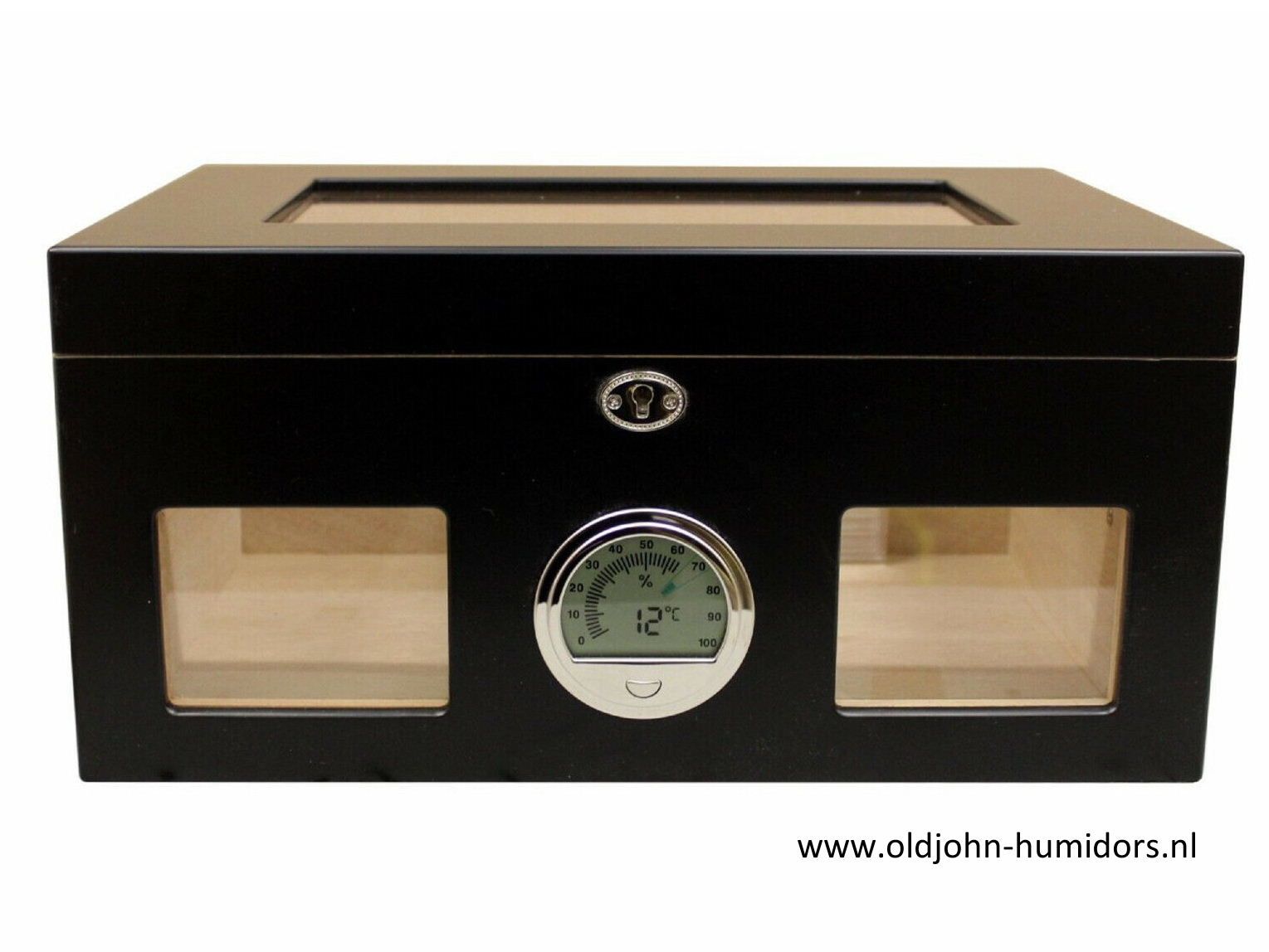 humidor Black Wonderfull DIGITAAL glazen deksel