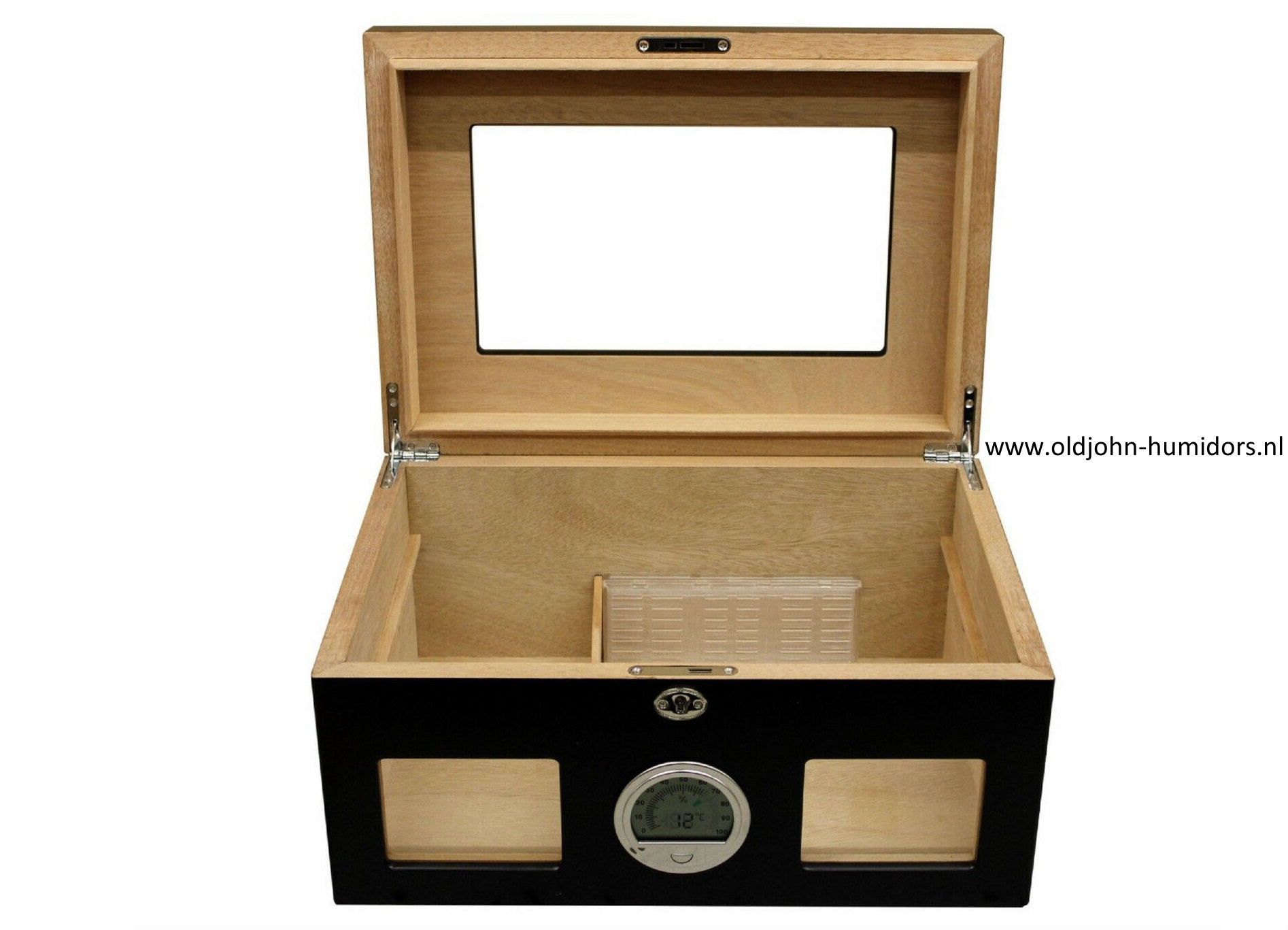 humidor Black Wonderfull DIGITAAL glazen deksel