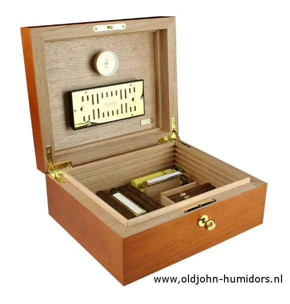 h156 Humidor Adorini Cedro M DeLuxe hoogwaardige cederhoutfineer verkoop via www.oldjohn-humidors.nl