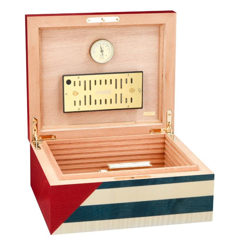 H160 Humidor Adorini Cuba te Amo Medium DeLuxe met Cubaanse vlag - verkoop via www.oldjohn-humidors.nl