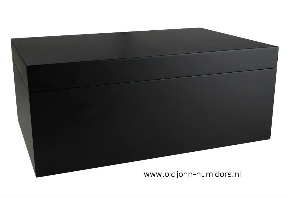 H165  Adorini Torini Grande Deluxe Humidor . Mat zwart voor 150- sigartern. Verkoop via www.oldjohn-humidprs.nl