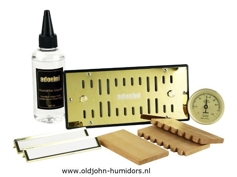 Humidor Adorini Vega DeLuxe Black zwarte meervoudige coating