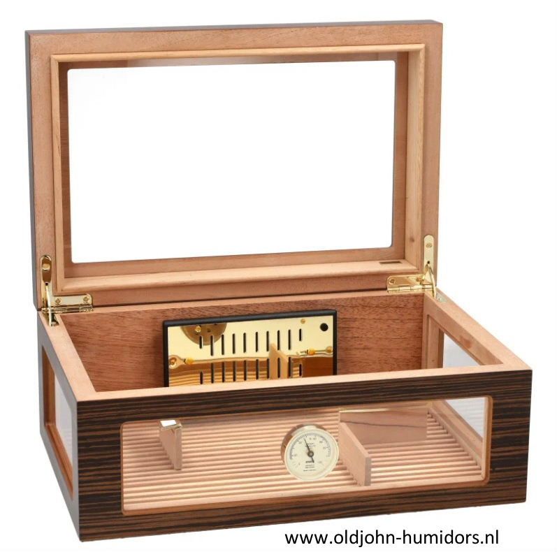 Humidor Adorini Treviso Grande DeLuxe Hoogwaardig ebbenhout fineer