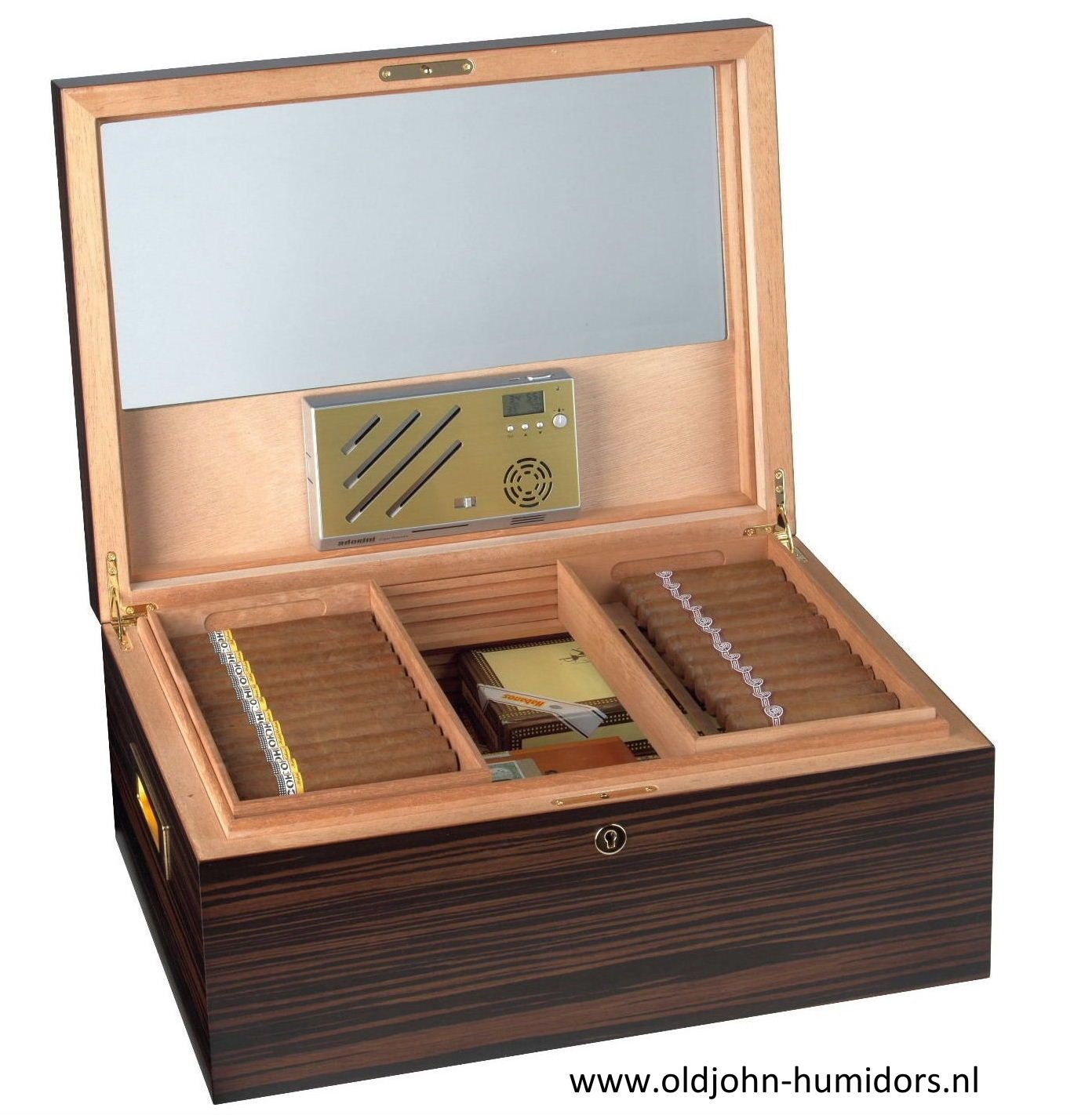 Humidor Adorini Vittoria L DeLuxe ebbenhout fineer