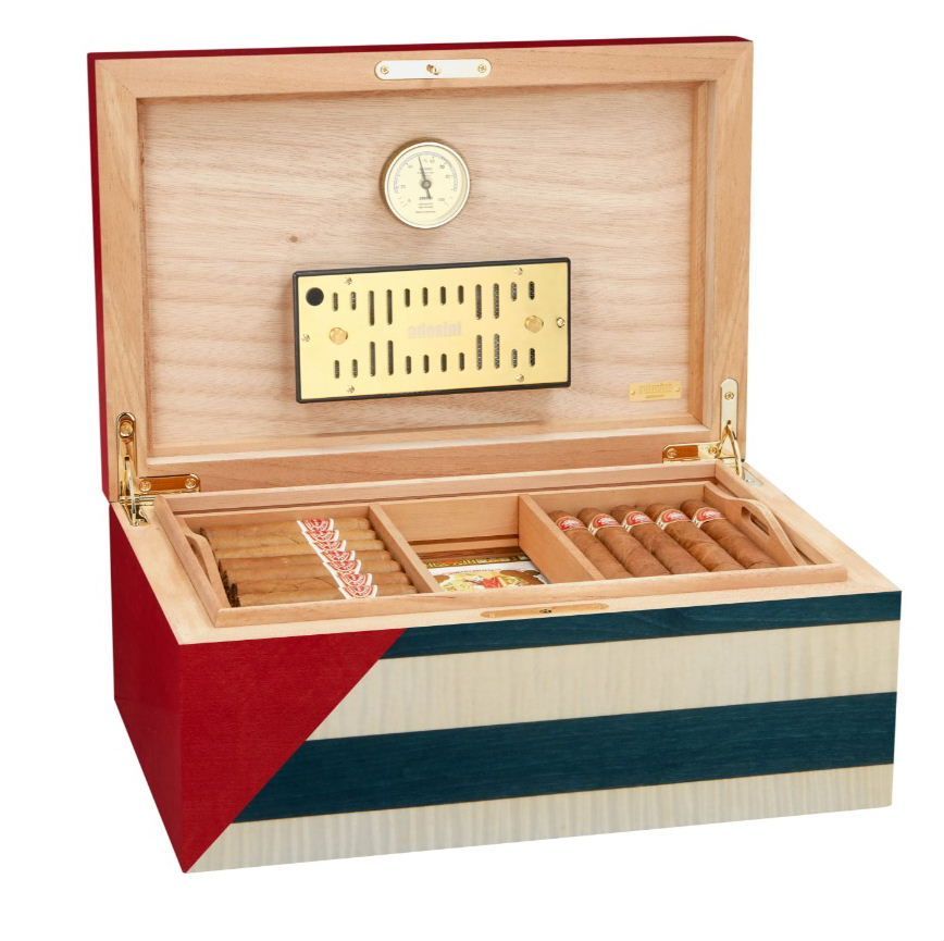 H177 Humidor Adorini Cuba te Amo Grande DeLuxe met Cubaanse vlag - 150 sigaren - verkoop via www.oldjohn-humidors.nl