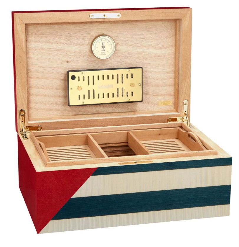 H177 Humidor Adorini Cuba te Amo Grande DeLuxe met Cubaanse vlag - 150 sigaren - verkoop via www.oldjohn-humidors.nl