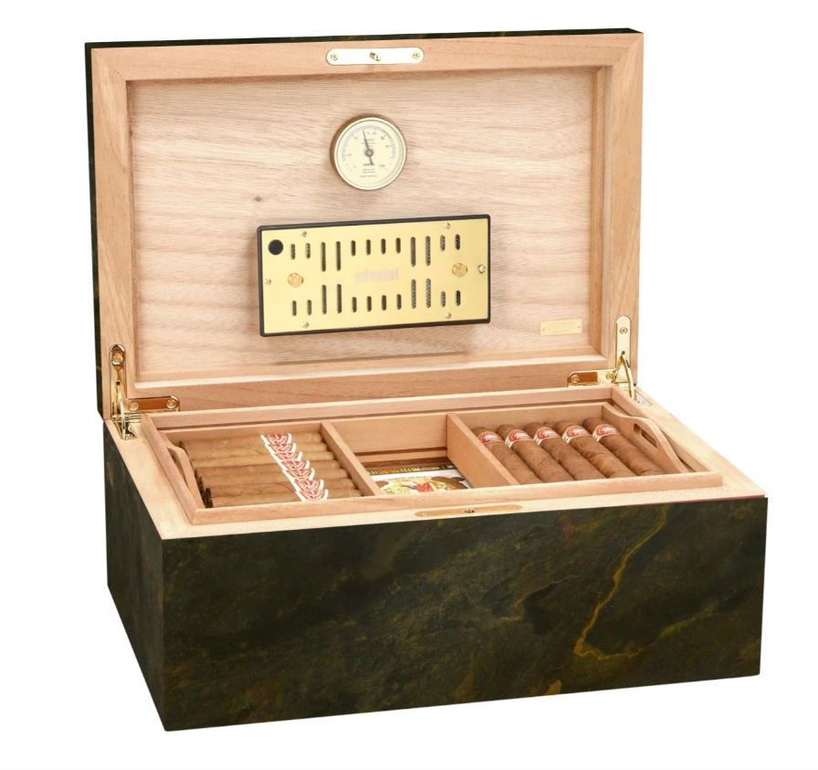 H179 Humidor Adorini STONE Grande DeLuxe - van natuursteen - 150 sigaren - verkoop via www.oldjohn-humidors.nl