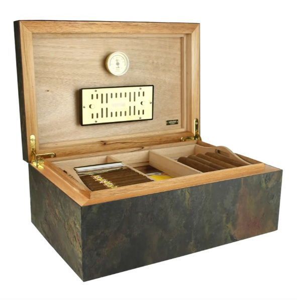 H179 Humidor Adorini STONE Grande DeLuxe - van natuursteen - 150 sigaren - verkoop via www.oldjohn-humidors.nl