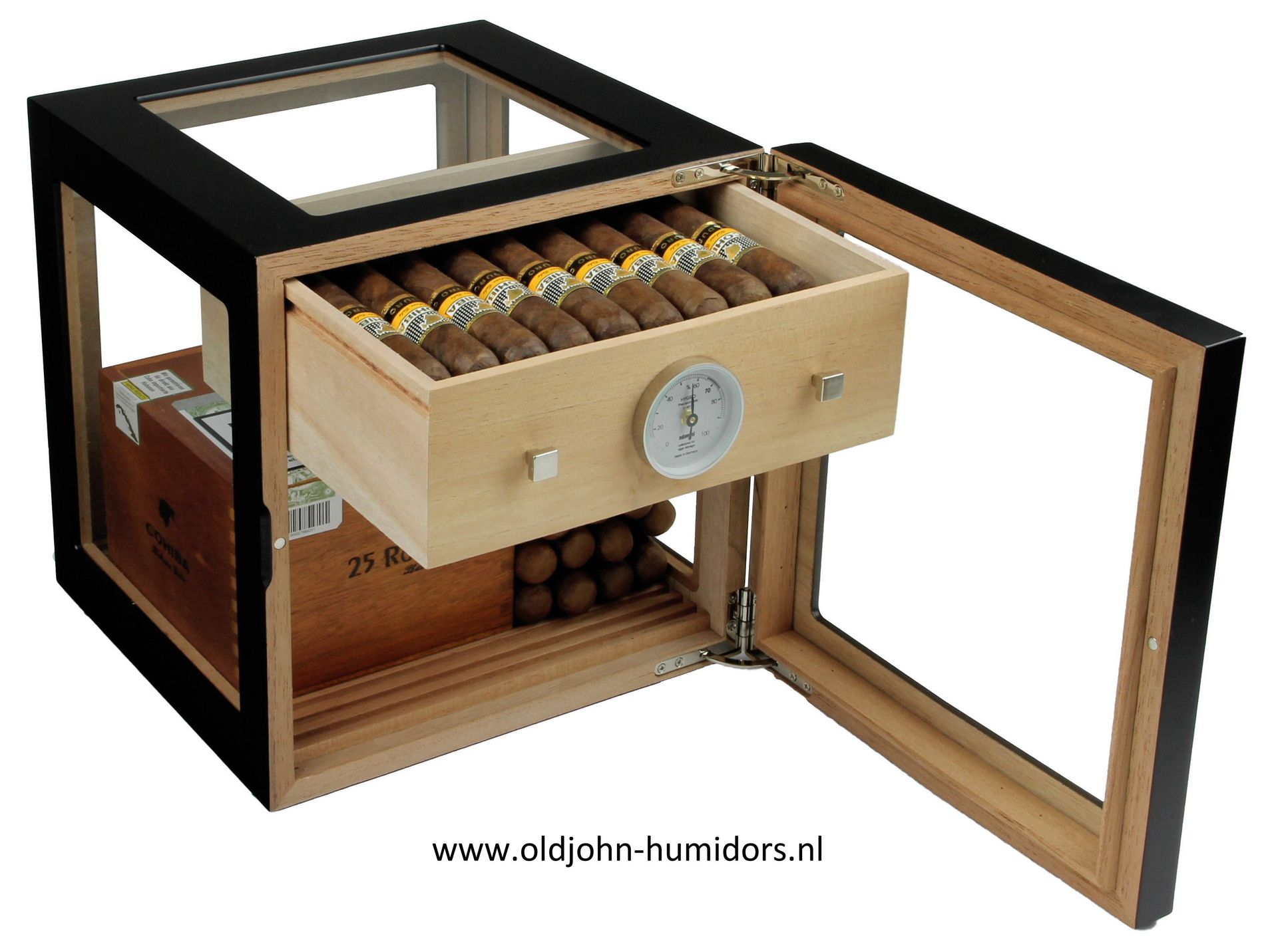 Humidor Kabinet Adorini Cube DeLuxe Meervoudige zwarte lak