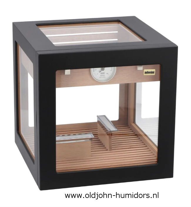 Humidor Kabinet Adorini Cube DeLuxe Meervoudige zwarte lak