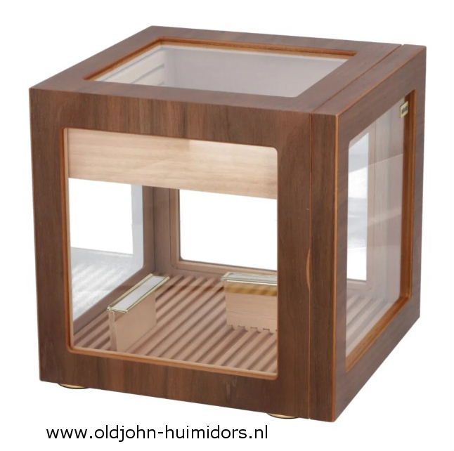 Humidor Kabinet Adorini Cube DeLuxe mat walnoot fineer