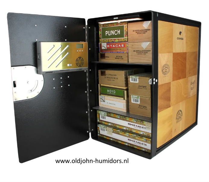 H185 Humidor Kisten Kabinet Adorini trolley Cabinet. verkoop via oldjohn-humidors.nl