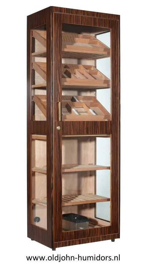 humidor kabinet kast Adorini Capri Ebony,  meervoudig gelakt ebbenhout