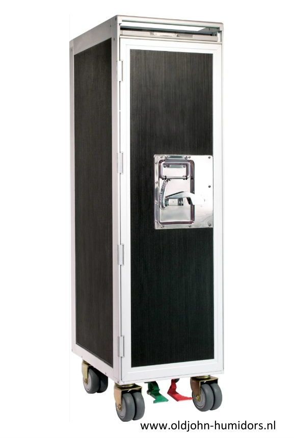 H206 Adorini Trolley Cabinet Humidor Black Old John Humidors