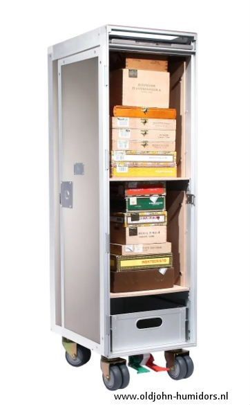 Adorini Trolley Cabinet Humidor Aluminium OldJohn humidors