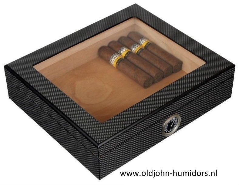 humidor carbon edition - Groot venster. oldjohn-humidors