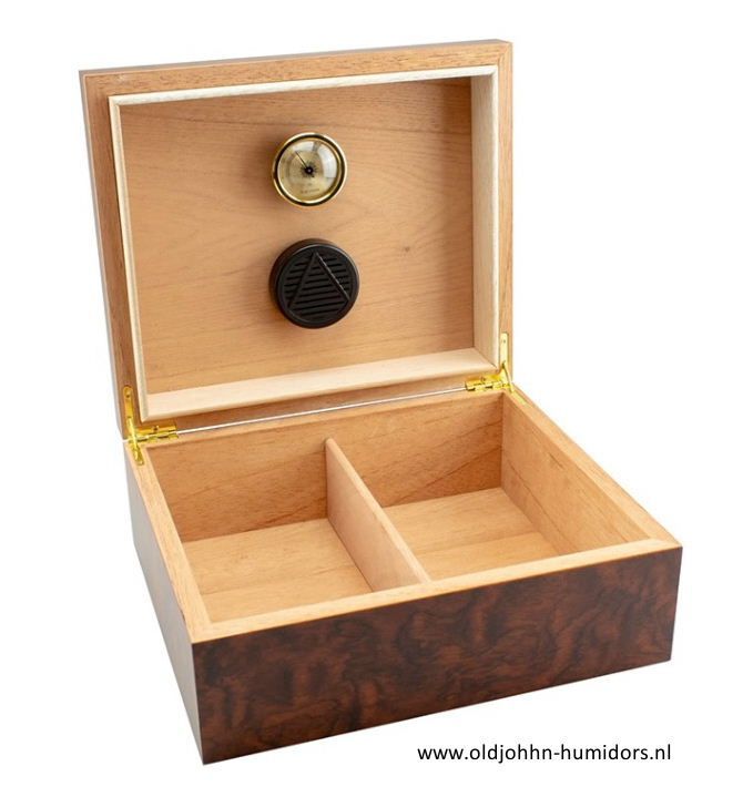 humidor Sigarenblad - Tabaco leaf - intarsia - voor ca 50 sigaren - Old John Humidors