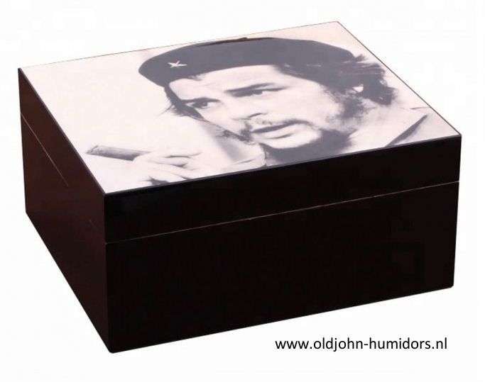 H35 humidor Che Guevara humidor Black/White verkoop via oldjohn-humidors.nl