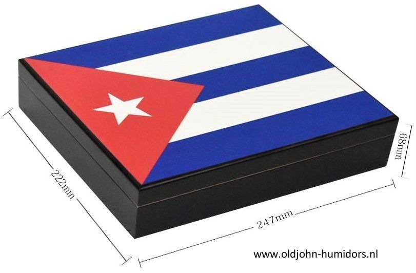 humidor  Cuba Vlag - magnetisch deksel