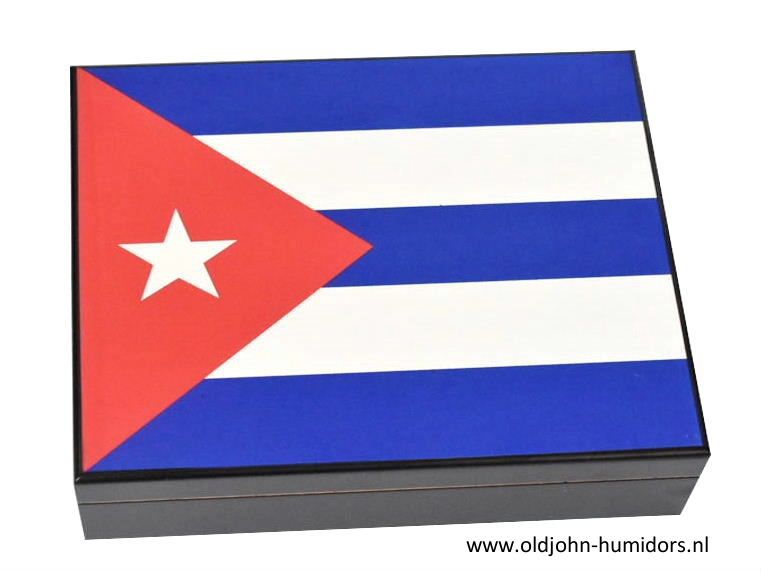 humidor  Cuba Vlag - magnetisch deksel