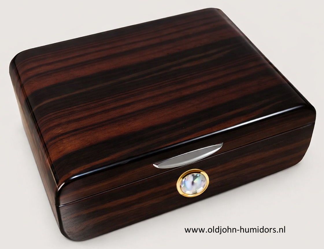 humidor Sigarenblad - Tabaco leaf - intarsia - voor ca 50 sigaren - Old John Humidors