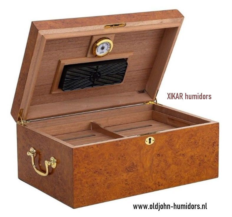 H63: Xikar humidor tuscany - light burl 120 sigaren