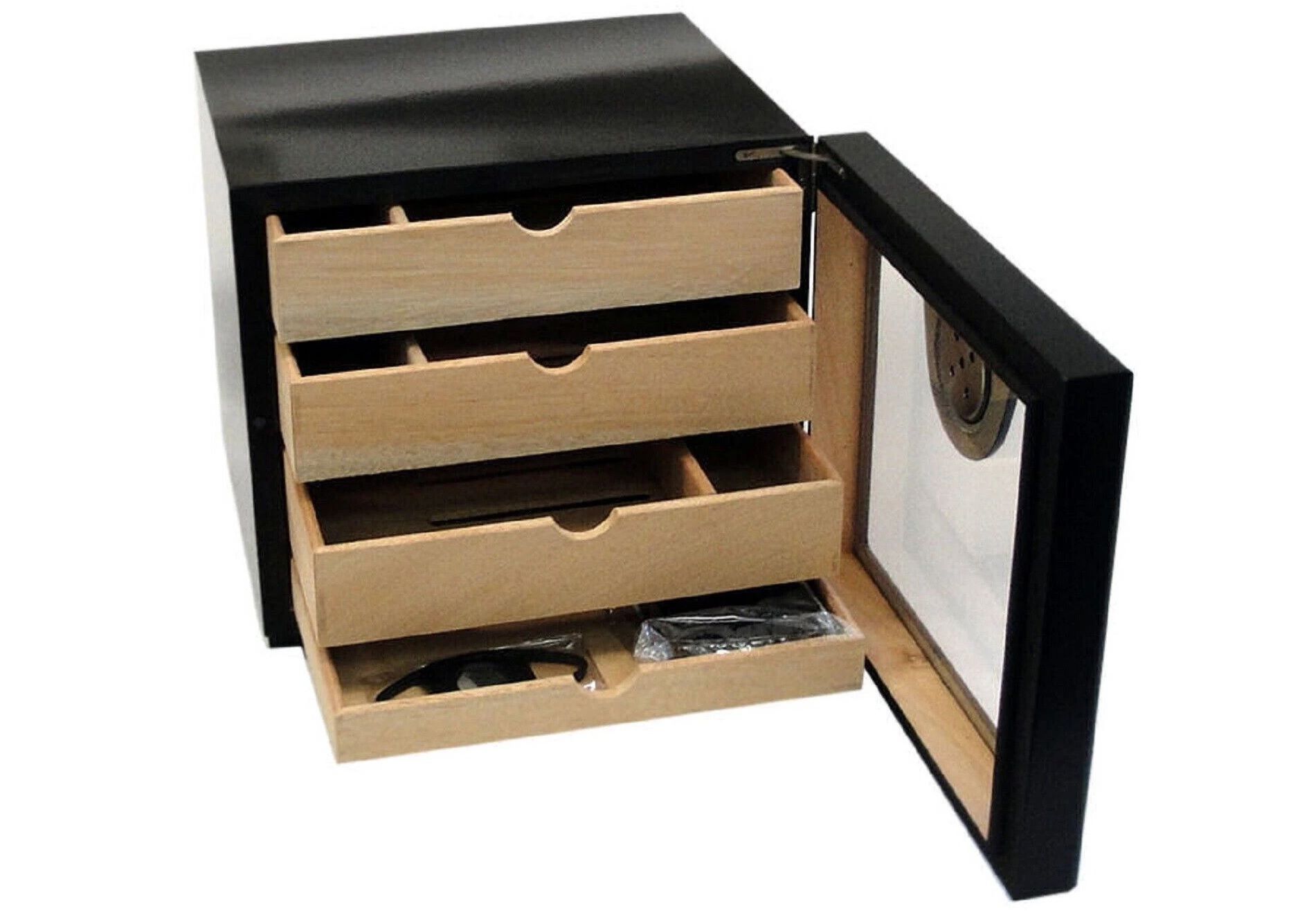 humidor kabinet zwart - 4 laden -Oldjohn humidors 