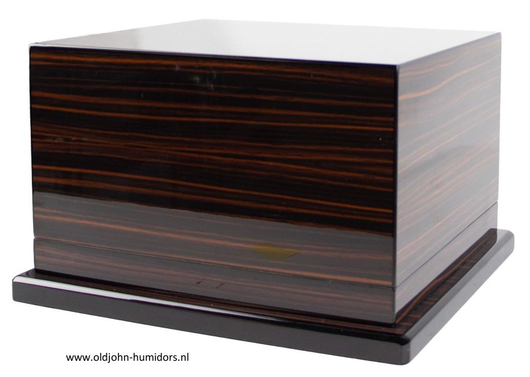 HUMIDOR KABINET EBONY FINISH HI GLOSS 75 SIGAREN art nr H88 Old John humidors