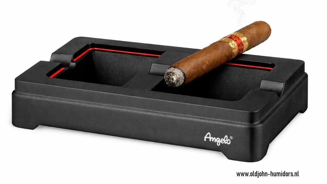 SAB03 Angelo Aluminium merk sigaarasbak voor 2 sigaren