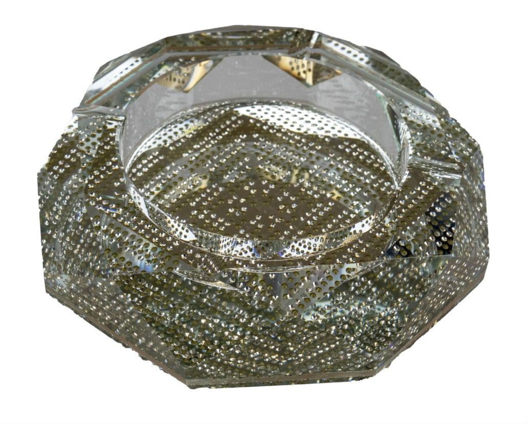 SAB23   Diamonds Asbak Silver 18 cm - 4 leggers -  verkoop via oldjohn-humidors.nl