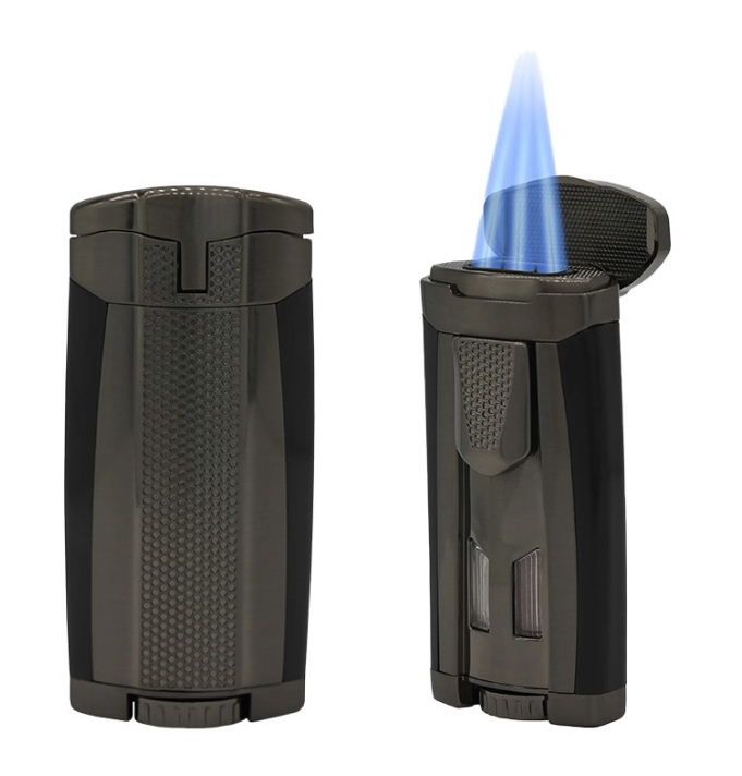 XIKAR HP3 Triple Jetflame sigarenaansteker - gunmetal - windbestendig en navulbaar- Art nr SAS52