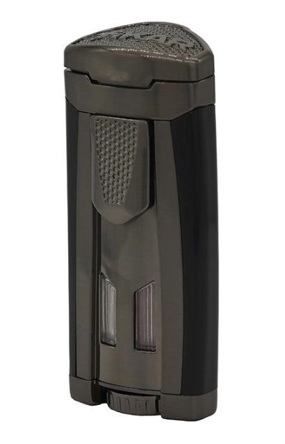 XIKAR HP3 Triple Jetflame sigarenaansteker - gunmetal - windbestendig en navulbaar- Art nr SAS52