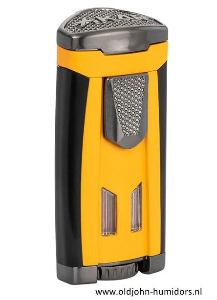 XIKAR HP3 Triple Jetflame sigarenaansteker - Burnt Yellow- windbestendig en navulbaar- Art nr SAS54