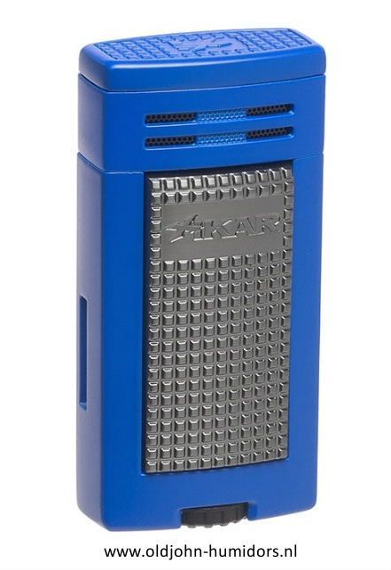 XIKAR Ion Double Jetflame sigarenaansteker in blauw met dubbele jetvlam, compact en stijlvol design- Art nr SAS56