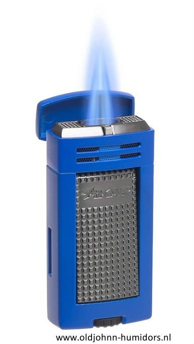 XIKAR Ion Double Jetflame sigarenaansteker in blauw met dubbele jetvlam, compact en stijlvol design- Art nr SAS56