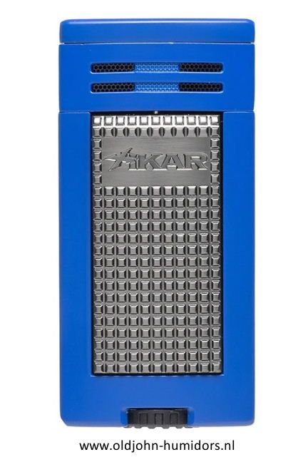 XIKAR Ion Double Jetflame sigarenaansteker in blauw met dubbele jetvlam, compact en stijlvol design- Art nr SAS56